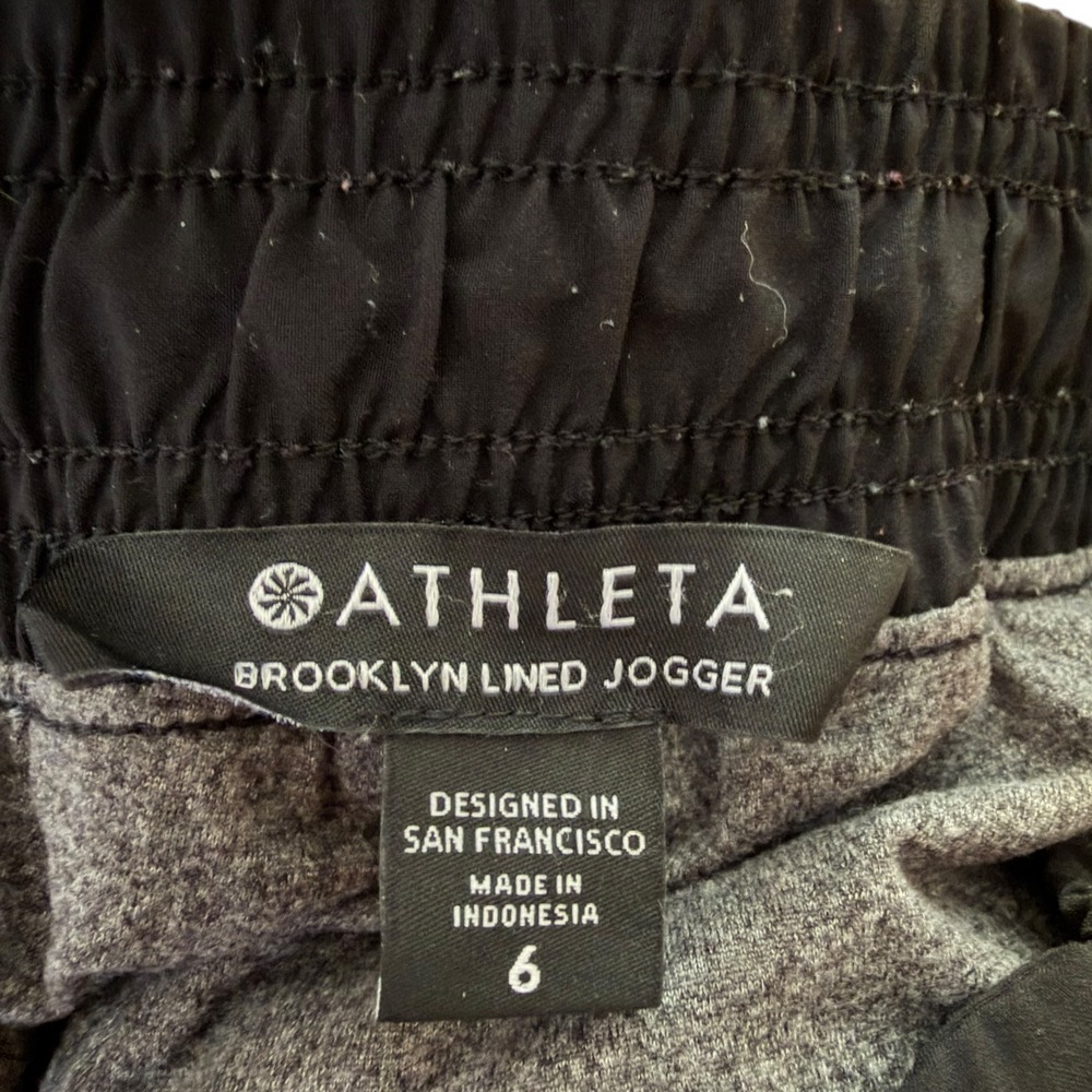 ATHLETA Brooklyn Lined Jogger Pants Black 631612 Women's Size 6 Commute Travel - Picture 7 of 9